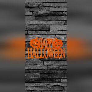 Orange Happy Halloween Wall Decor